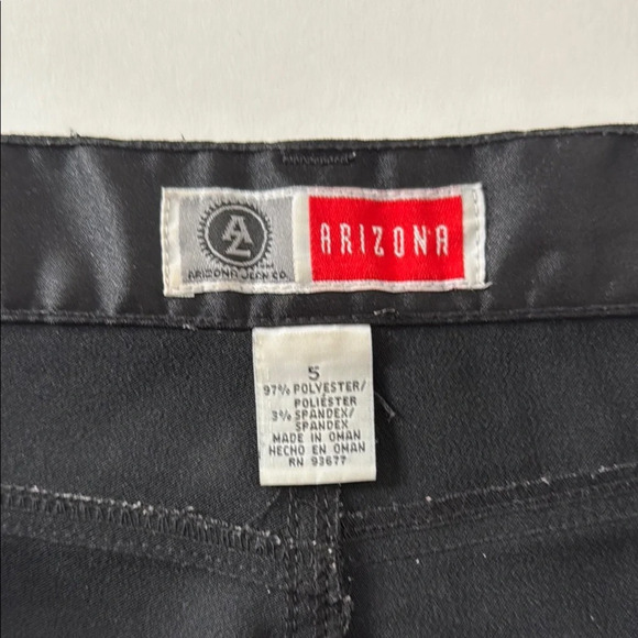 Arizona Jeans Black Satin Flare Casual Dress Party Pants Y2K Women Sz 5 - Picture 6 of 7